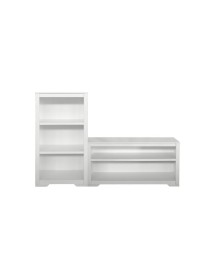 MOBILI 2G - Libreria componibile porta tv vani a giorno legno vari colori 180x40x111 vista frontale