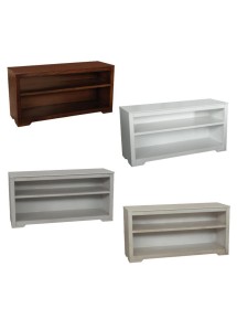 MOBILI 2G - Libreria componibile porta tv vani a giorno legno vari colori 180x40x111 vista frontale