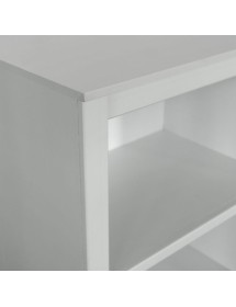 MOBILI 2G - Libreria componibile porta tv vani a giorno legno vari colori 220x40x111 vista frontale