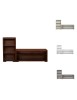 MOBILI 2G - Libreria componibile porta tv vani a giorno legno vari colori 220x40x111 vista frontale