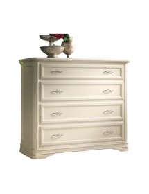 CASSETTIERA CLASSICA 4 CASSETTI IN LEGNO MASSELLO 130x51x105
