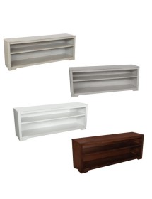 MOBILI 2G - Libreria componibile porta tv vani a giorno legno vari colori 320x40x111 vista frontale