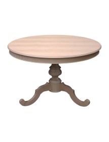 MOBILI 2G - TAVOLO ROTONDO ALLUNGABILE LEGNO GREZZO DIAMETRO 100x100 H.80