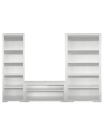 Libreria componibile porta tv vani a giorno legno vari colori 280x40x187