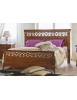 MOBILI 2G - Camera da letto completa classica legno traforata noce bassano vista frontale