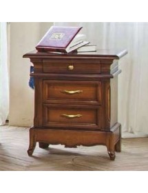 MOBILI 2G - Camera da letto completa classica legno traforata noce bassano vista frontale