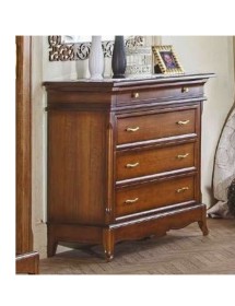 MOBILI 2G - Camera da letto completa classica legno traforata noce bassano vista frontale