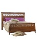 MOBILI 2G - Letto matrimoniale classico traforato legno noce bassano 180X216X120 vista frontale