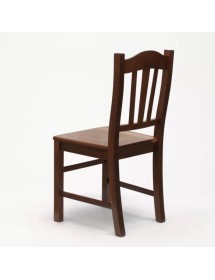 SET 2 SEDIE GENDARME LEGNO/NOCE SEDUTA LEGNO (591)