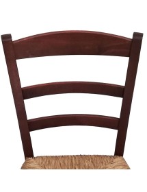 Set tavolo fratino 160X85 180x85 180x100 arte povera allungabile con 6 sedie legno seduta paglia vista frontale