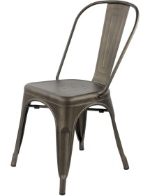 MOBILI 2G - SET 6 sedie in metallo  canna di fucile L. 45 H. 85 P. 50 HS. 46