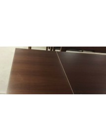 MOBILI 2G - Set tavolo rettangolare 100x70 120x80 140x80 160x85 allungabile con 4/6 sedie legno seduta legno vista frontale