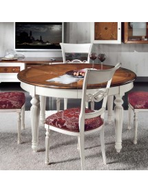 Tavolo rotondo shabby allungabile 12 posti | Mobili2G