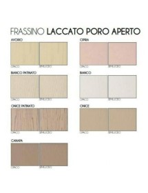 VETRINA IN FRASSINO TABACCO PORO APERTO 4 PORTE CON ZOCCOLO L.128 P.45 H.148