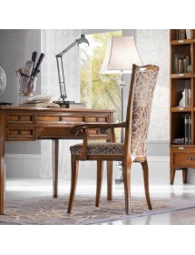 SCRIVANIA CLASSICA 5 CASSETTI 2 TIRETTI IN LEGNO 140X70x78