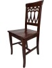 MOBILI 2G - Sedia legno classica tinta noce seduta legno 43x45x91 vista frontale