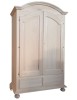 MOBILI 2G - ARMADIO 2 PORTE CAPPELLO SAGOMATO LEGNO GREZZO 125X61X200