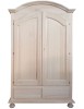 MOBILI 2G - ARMADIO 2 PORTE CAPPELLO SAGOMATO LEGNO GREZZO 125X61X200