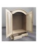 MOBILI 2G - ARMADIO 2 PORTE CAPPELLO SAGOMATO LEGNO GREZZO 125X61X200