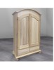 MOBILI 2G - ARMADIO 2 PORTE CAPPELLO SAGOMATO LEGNO GREZZO 125X61X200