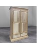 MOBILI 2G - ARMADIO 2 PORTE CAPPELLO DRITTO LEGNO GREZZO 125X61X200