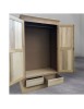 MOBILI 2G - ARMADIO 2 PORTE CAPPELLO DRITTO LEGNO GREZZO 125X61X200