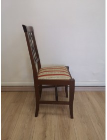 Set tavolo 160X85 180x85 180x100 arte povera allungabile con 6 sedie legno seduta imbottita VISTA FRONTALE