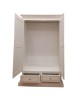 ARMADIO 2 PORTE LEGNO SHABBY AVORIO 125X61X200 VISTA FRONTALE