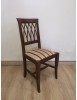 Set 2 sedie legno classico noce imbottita tessuto vari colori 43x45x91 vista frontale