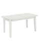 MOBILI 2G - Tavolo classico rettangolare allungabile in legno bianco 160x85 VISTA LATERALE