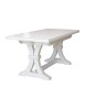 MOBILI 2G - Tavolo classico in legno rettangolare allungabile laccato bianco 160x85