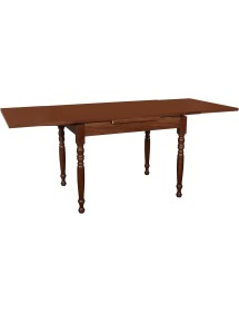 Set tavolo tinta noce gamba tornita 100x70 120x80 140x80 160x85 allungabile con 4/6 sedie seduta paglia