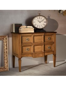 Cassettiera 2 cassetti Classica Legno bicolore 96x46x83