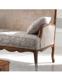 Divano classico 2 posti legno imbottito bassano 145X77X100