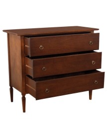 MOBILI 2G - SET IN LEGNO COMO' 2 COMODINI ARTE POVERA TINTA NOCE (175) VISTA FRONTALE