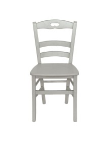 Set tavolo quadrato shabby grigio anticato 90x90 100x100 allungabile con 4 sedie seduta legno VISTA FRONTALE