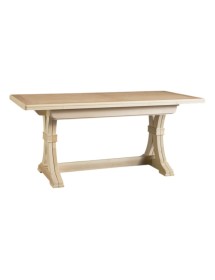 MOBILI 2G - Tavolo rettangolare allungabile Legno grezzo 160x85 180x85 180x100  vista frontale