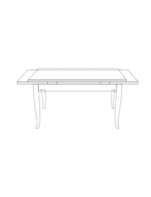 Set tavolo provenzale dipinto 120x80 130x85 140x80 160x85 allungabile con 4/6 sedie seduta imbottita