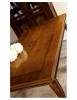 Set tavolo legno allungabile intarsio noce bassano con 4/6 sedie lira seduta legno VISTA FRONTALE