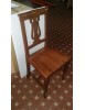 Set tavolo legno allungabile intarsio noce bassano con 4/6 sedie lira seduta legno VISTA FRONTALE