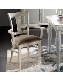 Soggiorno completo classico legno bicolore avorio e grigio