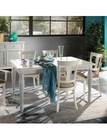 Soggiorno completo classico legno bicolore avorio e grigio