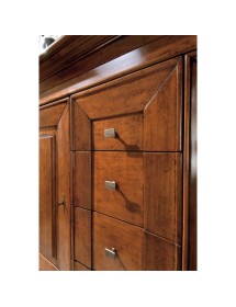 Soggiorno completo classico legno massello noce bassano VISTA FRONTALE