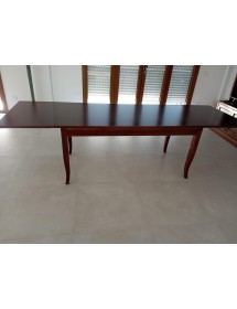 Set tavolo rettangolare 100x70 120x80 130x85 140x80 160x85 allungabile con 4/6 sedie seduta imbottita VISTA FRONTALE