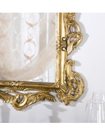 Specchiera barocca in foglia oro misura 82x128x6