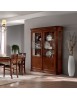 Vetrina classica 2 porte intarsio legno bassano con rilievi 162X54x217 vista frontale