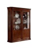Vetrina classica 2 porte intarsio legno bassano con rilievi 162X54x217 vista frontale