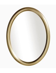 MOBILI 2G - Specchiera in foglia oro ovale- Misure: 59 x 79 x 3