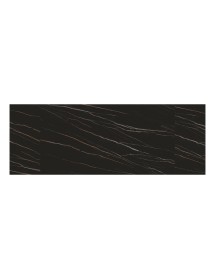 Tavolo moderno allungabile nero effetto marmo gambe nere 160x90x76 vista frontale