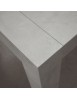 Tavolo moderno allungabile grigio cemento 140x90x77 160x90x77 vista frontale